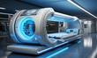 advanced X-ray scan machine in a futuristic hospital or healthcare lab