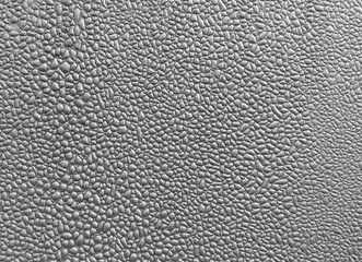 Poster - Close-up of silver blistered paint texture. Macro photo of gray bubbles on the wall surface background.