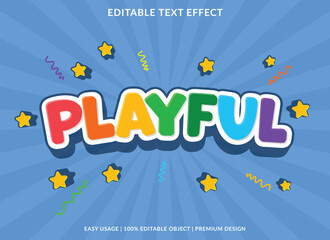 playful editable text effect template use for font style headline