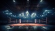 © Vitalii But - Epic empty boxing ring in the spotlight on the fight night AI