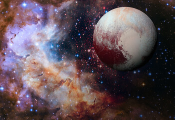 Wall Mural - solar system - pluto. it is a dwarf planet in the kuiper belt, a ring of bodies beyond neptune. it i