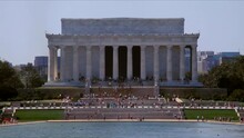 Medium Shot Of The Lincoln Memorial