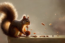 Squirrel Eating Acorn.
Generative Ai