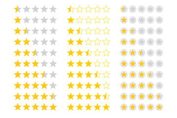 Five stars, quality rating icon. Vector illustration.