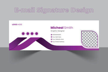 E-mail Signature Design
Modern and minimalist email signature or email footer template