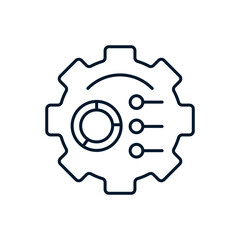 Poster - Concept of automatic control, settings. Vector icon isolated on white background.