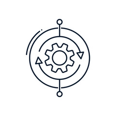 Poster - The concept of customization in the production process. Vector icon isolated on white background.