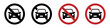 No parking vector signs