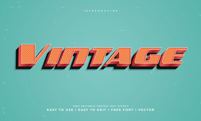 Poster - vintage retro editable text effect alphabet font typography typeface