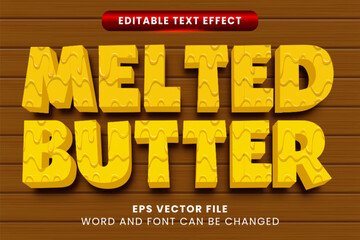 Poster - melted butter 3d editable text effect