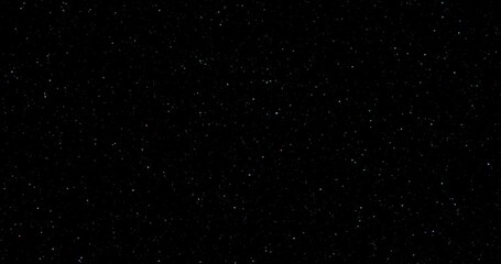 Flying through Starfield from outer space with a star. Twinkling or blinking stars.