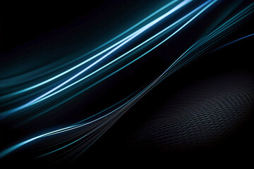 Fototapete - Ai generative. Abstract  background in black and blue tones.
