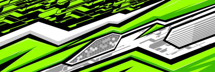 Wall Mural - Abstract Car decal design vector. Graphic abstract stripe racing background kit designs for wrap vehicle, race car, rally, adventure and livery