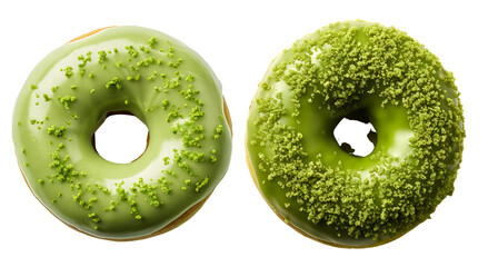 Wall Mural - green tea matcha donut