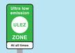 ULEZ ultra low emission sign vector illustration eps