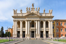 Lateran Basilica (Archbasilica Cathedral Of Most Holy Savior And Of Saints John Baptist And John Evangelist In The Lateran) In Rome, Italy
