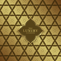 Thai art luxury banner, background pattern decoration for printing, flyers, poster, web, banner, brochure and card