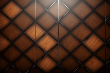 Poster - Lattice tiles wood. Generate Ai