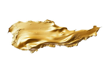 Gold paint stroke. transparent background