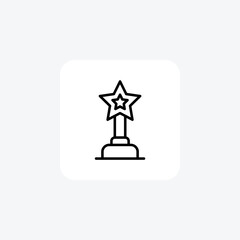 Wall Mural - Star Trophy, prize, award, winner, trophy Vector Line Icon