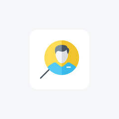 Canvas Print - Search Candidate, Applicant, User Vector Flat Icon