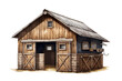 Horse stable. isolated object, transparent background