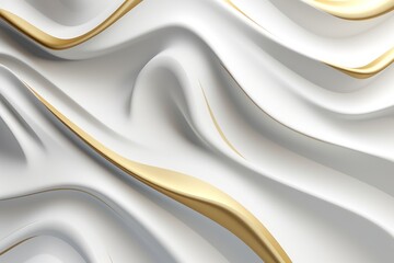 Poster - Background of a white ultra waves abrasive forms. AI generated