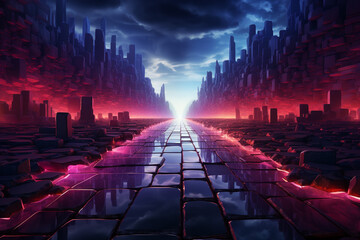 Aufkleber - Beautiful abstract surreal Empire concept background  Generative AI technology.