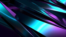 Technology Purple And Green Geometric Stripes Abstract Graphic Poster Web Page PPT Background