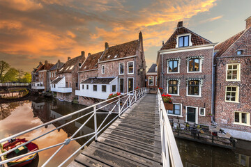 Wall Mural - Medieval architecture in Appingedam Netherlands