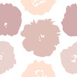 Flower seamless pattern. Floral wrapping texture. Plant wallpaper design in pink colors.
