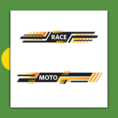 Wall Mural - Speed and Sports Car Sticker Design Race moto Sticker Ready For Print