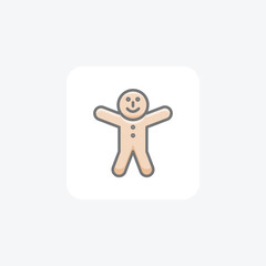 Wall Mural - Ginger bread Awesome Fill Icon