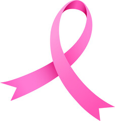 Pink ribbon symbol. Breast Cancer Awareness Month Campaign. Icon design.