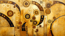 Abstract Industrial Mechanism, Vintage Design With Circles And Metal Details.