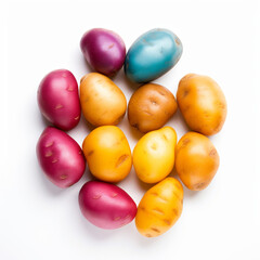 Canvas Print - Close ups of potatoes in multiple colors