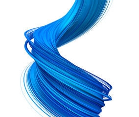 Poster - Abstract blue shape, 3d render