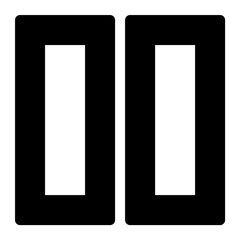 Poster - Pause icon. Suitable for website UI design