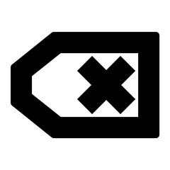 Poster - Delete icon. Suitable for website UI design
