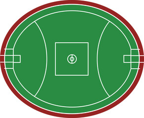 australian football field icon. australian rules football fields. flat style.