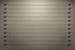© Kusandra - Police lineup or mugshot retro background with light on the old wall. Height identification with inch and feet measure line in investigation room to register a suspect person. Vintage vector template