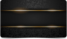 Premium VIP Card. Black And Gold Luxury Vip Business Card Design Template.
