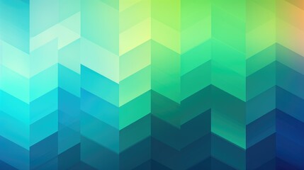 Geometric background, blue and green color, AI generated Image