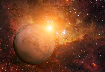 Wall Mural - solar system - mars. it is the fourth planet from the sun. mars is a terrestrial planet with a thin 