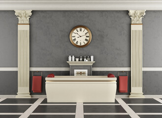 Wall Mural - Luxury bathroom with bathtub in classic style - 3d rendering