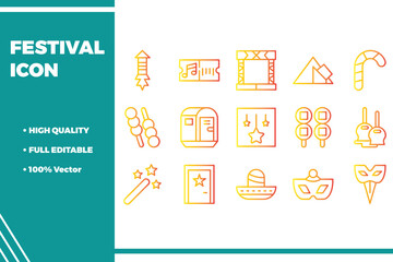 Wall Mural - Festival Icon Pack