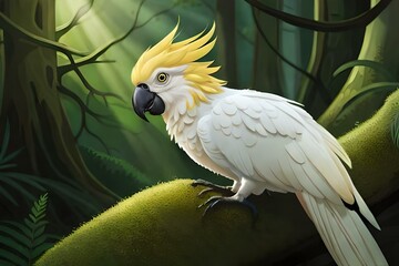 yellow and green parrot generated by ai