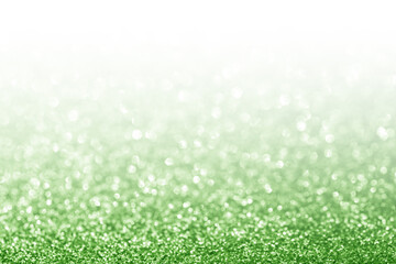 Poster - Abstract glitter green background with white copy space