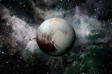 Wall Mural - solar system - pluto. it is a dwarf planet in the kuiper belt, a ring of bodies beyond neptune. it i