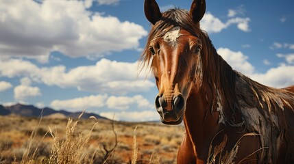 Wall Mural - portrait of a horse, ai generative